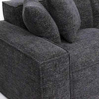 Mindy Sectionnel modulable en chenille tissage panier - 115.3L x 70P x 28.2H