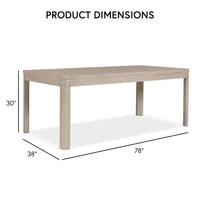 Ensemble de salle à manger 7 pièces moderne Billet en bois de chêne naturel Furniture of America