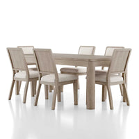 Ensemble de salle à manger 7 pièces moderne Billet en bois de chêne naturel Furniture of America