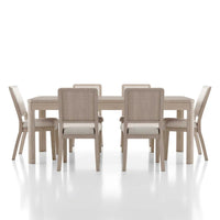 Ensemble de salle à manger 7 pièces moderne Billet en bois de chêne naturel Furniture of America