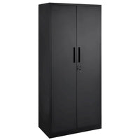 Armoire de rangement métallique verrouillable 75 pouces avec 4 étagères réglables et 2 portes magnétiques