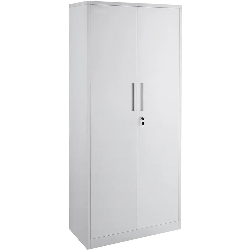 Armoire de rangement métallique verrouillable 75 pouces avec 4 étagères réglables et 2 portes magnétiques