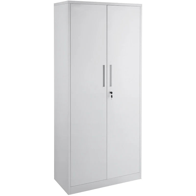 Armoire de rangement métallique verrouillable 75 pouces avec 4 étagères réglables et 2 portes magnétiques