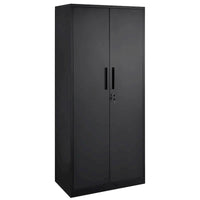 Armoire de rangement métallique verrouillable 75 pouces avec 4 étagères réglables et 2 portes magnétiques