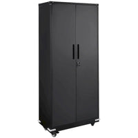 Armoire de rangement métallique verrouillable 75 pouces avec 4 étagères réglables et 2 portes magnétiques