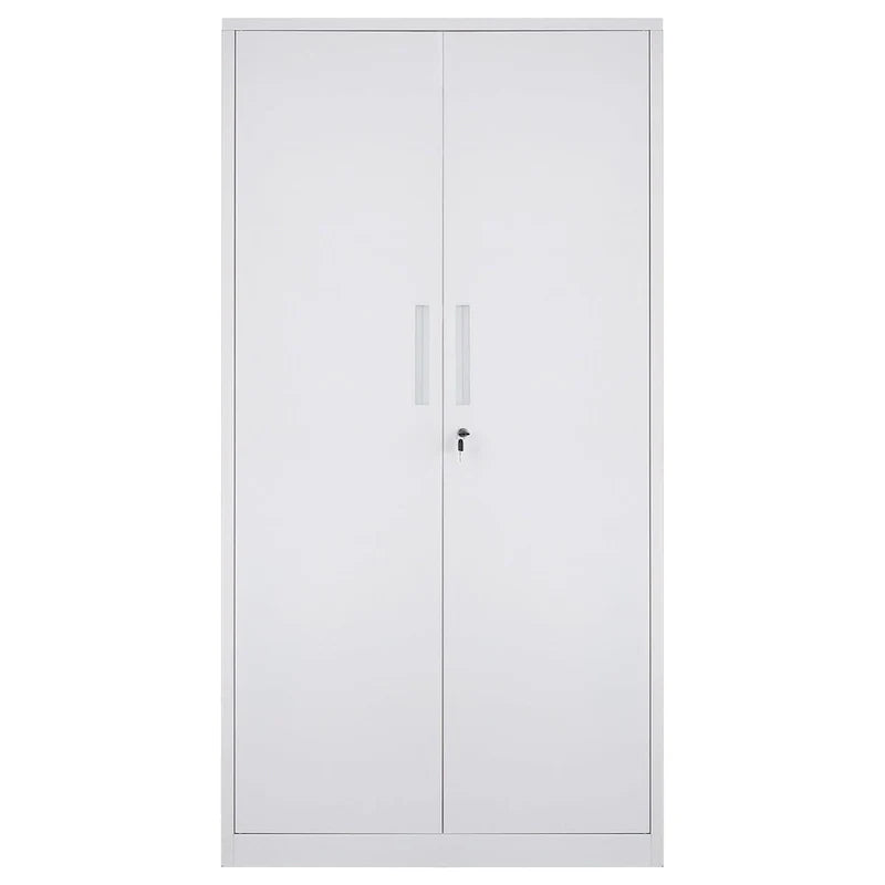 Armoire de rangement métallique verrouillable 75 pouces avec 4 étagères réglables et 2 portes magnétiques
