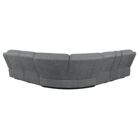 Canapé Sectionnel Modulable 6 Pièces Diko, Chenille Gris Foncé, Inclinaison Manuelle