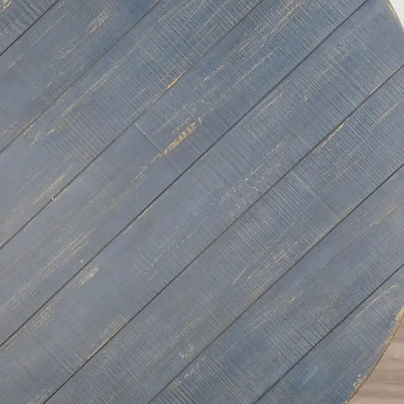 Table de salle à manger Rena, en acajou bleu océan plaqué, ronde de 54 pouces