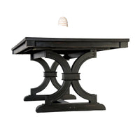 Table de salle à manger Luke 7 pièces avec 6 chaises à dossier haut, rectangulaire, noir, beige