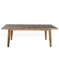 Table de salle à manger Kerry, bois d'acacia brun clair, plateau rectangulaire de 86 pouces