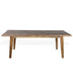 Table de salle à manger Kerry, bois d'acacia brun clair, plateau rectangulaire de 86 pouces