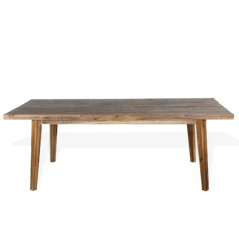 Table de salle à manger Kerry, bois d'acacia brun clair, plateau rectangulaire de 86 pouces
