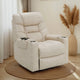 Fauteuil releveur électrique inclinable Aira avec massage chauffant, simili-cuir gris