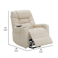 Fauteuil releveur électrique inclinable Aira avec massage chauffant, simili-cuir gris