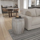 Table d'appoint Serenity avec plateau rond de 40 cm, en manguier blanc antique