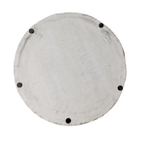 Table d'appoint Serenity avec plateau rond de 40 cm, en manguier blanc antique