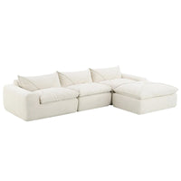 116-Canapé d'angle moderne en chenille avec mousse haute densité, aucun assemblage requis