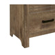 Table de chevet transitionnelle en bois massif, armoire de rangement avec poignées de tiroir en nickel, table d'appoint d'entrée avec dessus en bois