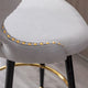 Lot de 2 tabourets de bar pivotants, tabourets de comptoir rembourrés avec pieds en métal, tabourets de bar de cuisine en similicuir avec dossier