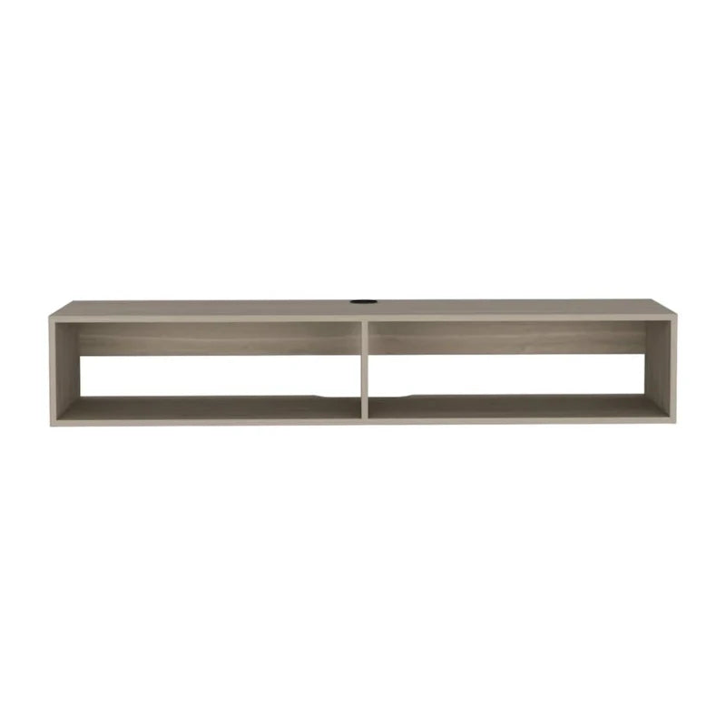 Meuble TV mural moderne 59 Meuble TV flottant avec étagères et gestion des câbles - 10.4H x 59.1W x 12.6D