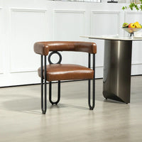 Chaise d'appoint moderne en PU pour le salon ou la salle à manger