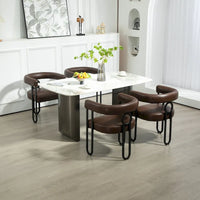 Chaise d'appoint moderne en PU pour le salon ou la salle à manger