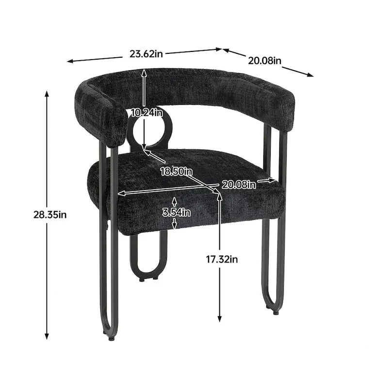 Chaise d'appoint moderne en PU pour le salon ou la salle à manger