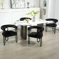 Chaise d'appoint moderne en PU pour le salon ou la salle à manger