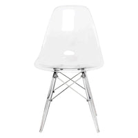 Chaise d'appoint de banquet en acrylique Dover avec pieds Eiffel pour intérieur, extérieur, maison, bureau, salon et cuisine