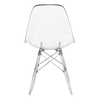 Chaise d'appoint de banquet en acrylique Dover avec pieds Eiffel pour intérieur, extérieur, maison, bureau, salon et cuisine
