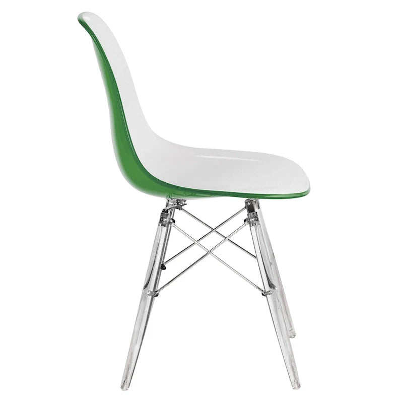 Chaise d'appoint de banquet en acrylique Dover avec pieds Eiffel pour intérieur, extérieur, maison, bureau, salon et cuisine