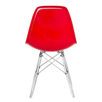Chaise d'appoint de banquet en acrylique Dover avec pieds Eiffel pour intérieur, extérieur, maison, bureau, salon et cuisine
