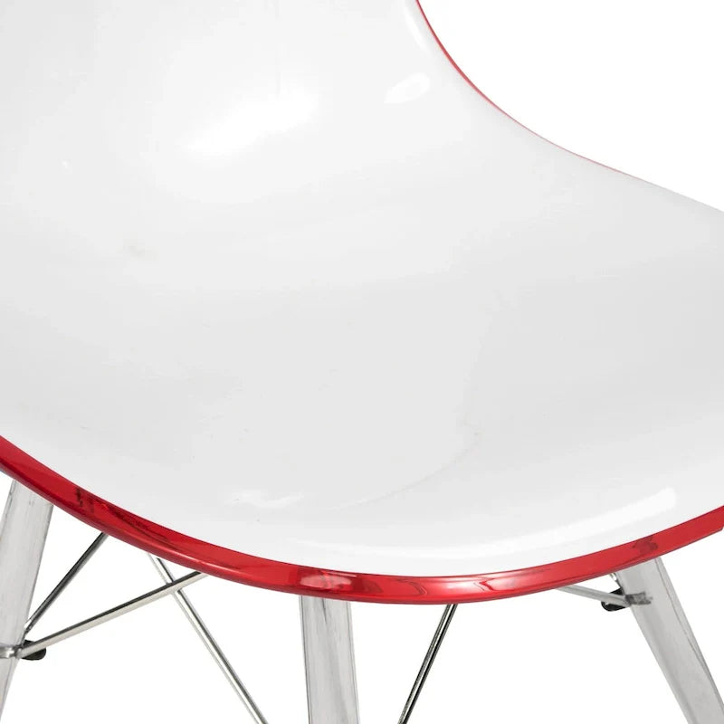 Chaise d'appoint de banquet en acrylique Dover avec pieds Eiffel pour intérieur, extérieur, maison, bureau, salon et cuisine