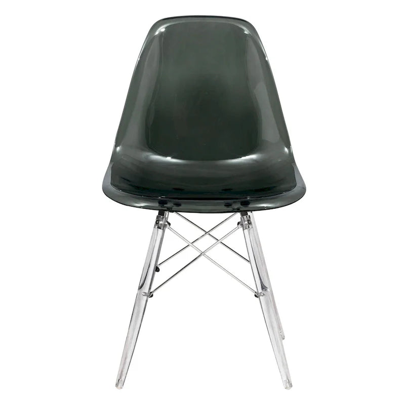 Chaise d'appoint de banquet en acrylique Dover avec pieds Eiffel pour intérieur, extérieur, maison, bureau, salon et cuisine