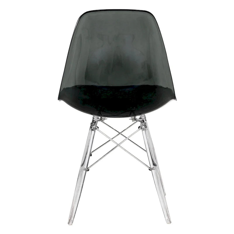 Chaise d'appoint de banquet en acrylique Dover avec pieds Eiffel pour intérieur, extérieur, maison, bureau, salon et cuisine