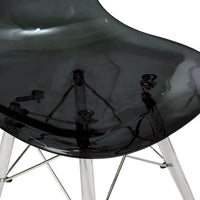 Chaise d'appoint de banquet en acrylique Dover avec pieds Eiffel pour intérieur, extérieur, maison, bureau, salon et cuisine
