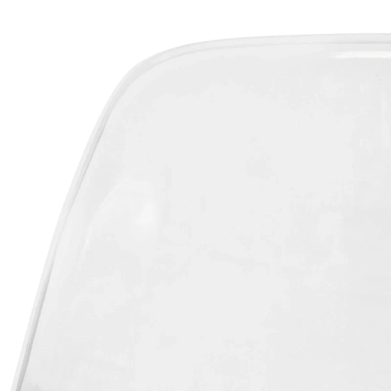 Chaise d'appoint de banquet en acrylique Dover avec pieds Eiffel pour intérieur, extérieur, maison, bureau, salon et cuisine