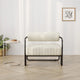 Fauteuil d'appoint en velours côtelé avec cadre en fer pour salon