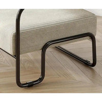 Fauteuil d'appoint en velours côtelé avec cadre en fer pour salon