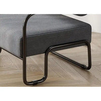 Fauteuil d'appoint en velours côtelé avec cadre en fer pour salon