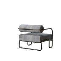 Fauteuil d'appoint en velours côtelé avec cadre en fer pour salon
