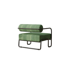 Fauteuil d'appoint en velours côtelé avec cadre en fer pour salon