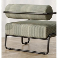 Fauteuil d'appoint en velours côtelé avec cadre en fer pour salon