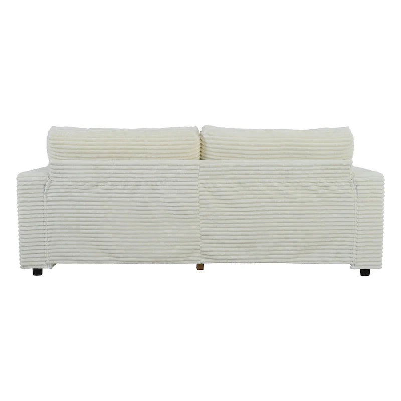 Canapé-lit sectionnel surdimensionné Roomfitters avec chaise longue, en velours côtelé avec ports USB et porte-gobelets