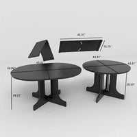 Table à manger pour cuisine de ferme avec plateau de table ovale extensible