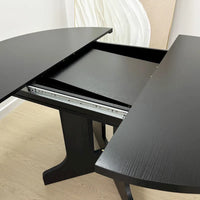 Table à manger pour cuisine de ferme avec plateau de table ovale extensible