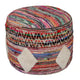 Pouf cylindrique arc-en-ciel de 45 cm, motif géométrique pour salon