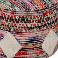 Pouf cylindrique arc-en-ciel de 45 cm, motif géométrique pour salon