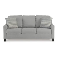 Canapé-lit Lebo Queen Size, gris, matelas pliant en mousse à mémoire de forme