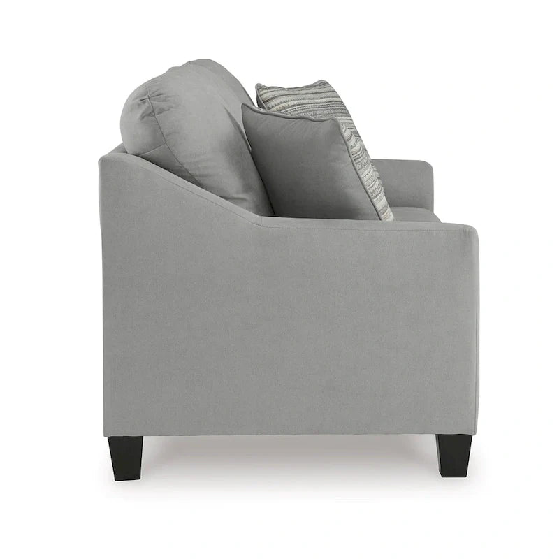 Canapé-lit Lebo Queen Size, gris, matelas pliant en mousse à mémoire de forme